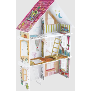 Casa delle bambole 68x50x17cm da costruire e colorare 3D Monumi creative