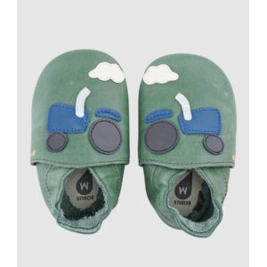 Bobux Soft Sole – Verde oliva con Trattore – tg S