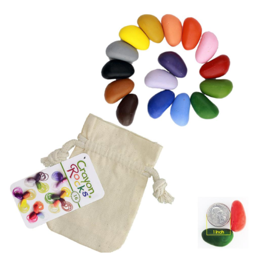 16pz Sacchetto iuta Crayon rocks
