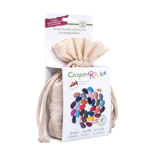 32 Pastelli sacchetto iuta Crayon rocks - immagine 2