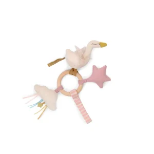 Cigno sonaglio ad anello in legno