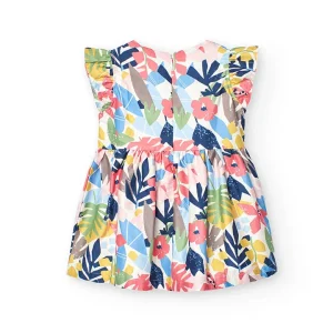 Vestito satin con fiori