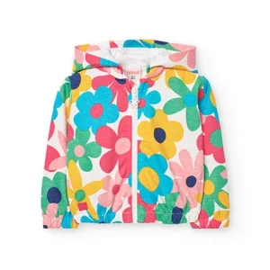 Giacca felpata a fiori