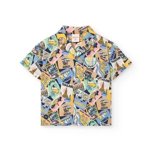 Camicia popelin stampata