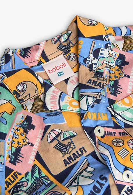 Camicia popelin stampata - immagine 3