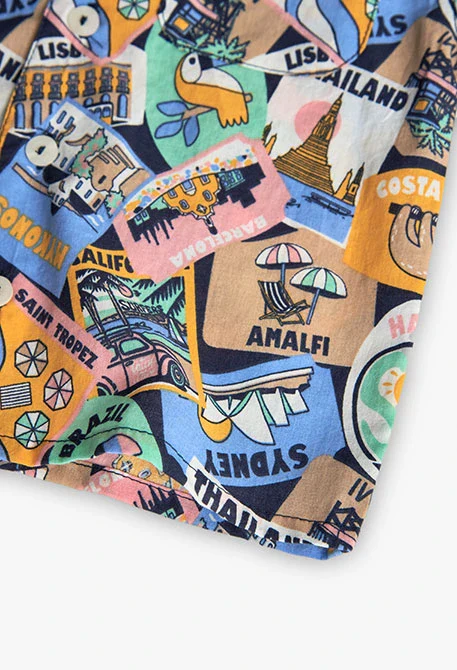 Camicia popelin stampata - immagine 4