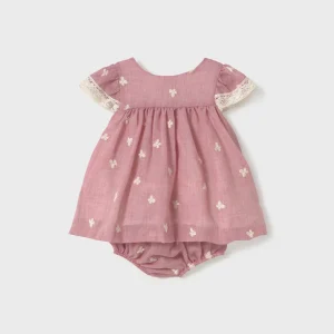 Vestito ricamato con copri pannolino