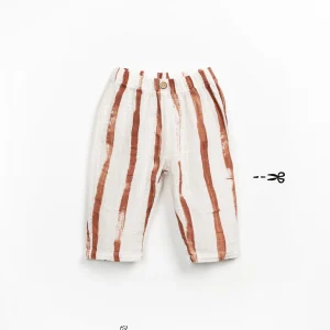 Pantalone con stampa a righe