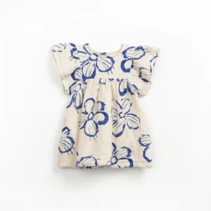 Vestito in lino con stampa floreale