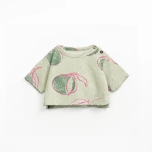 Felpa stampata con effetto peluche