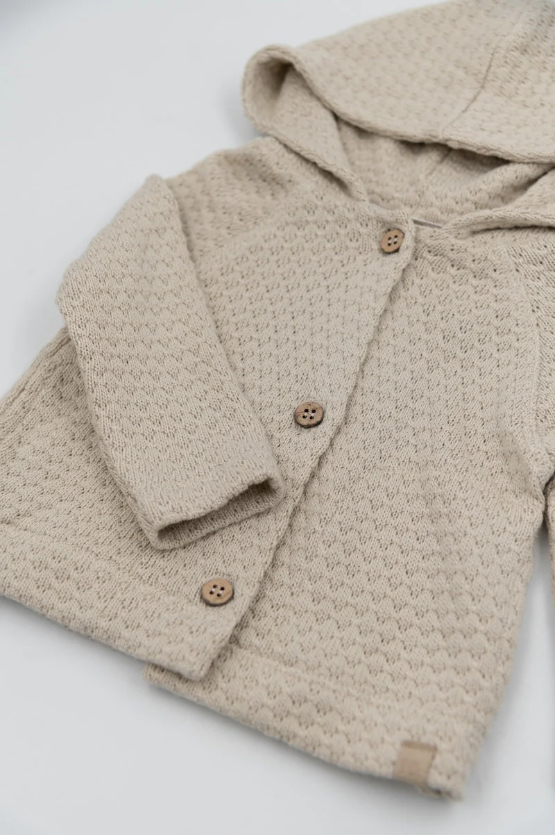 Cardigan con cappuccio - immagine 3