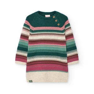 Vestito in maglia a righe