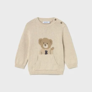 Maglione orso con tasca