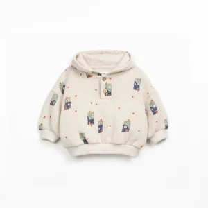 Felpa in maglia con cappuccio