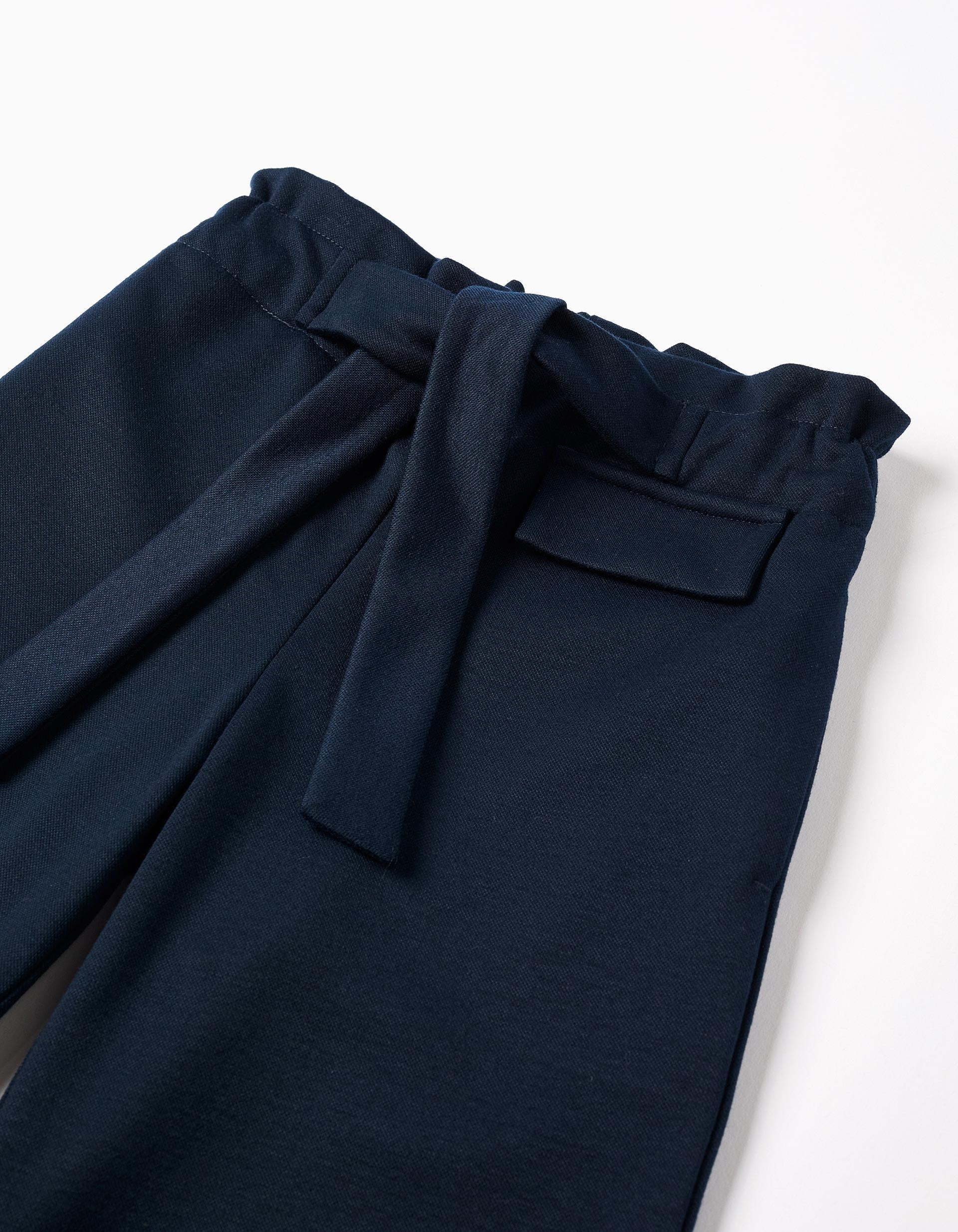 Pantaloni a gamba larga con cintura - immagine 5