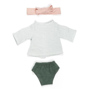 Maglia pantaloncini e fascia per bambole da 32cm Miniland Educational
