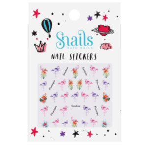 Adesivi per unghie piccolo artista – Flamingos Snails