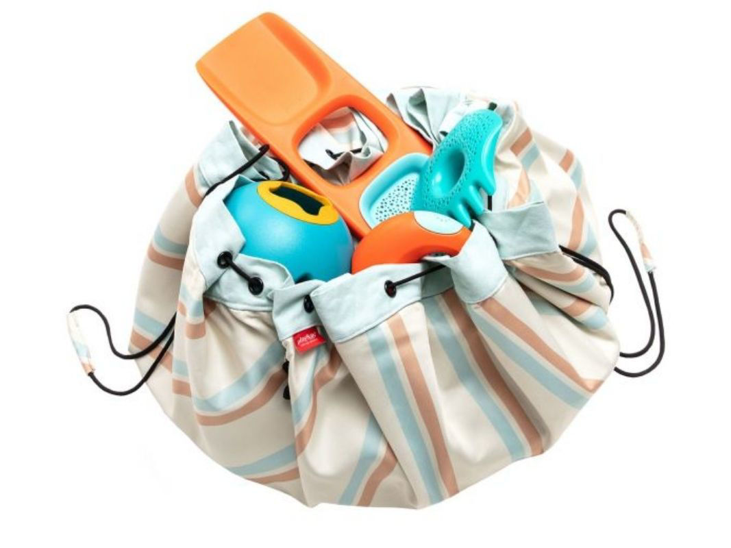 Sacco Portagiochi e Tappeto 2 in 1 – Collezione Outdoor stripes – Play & go - immagine 3