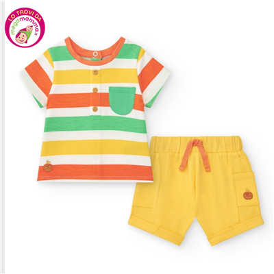 T-Shirt e Shorts Stripes Healthy Apple – Tuc Tuc