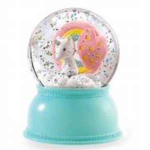 Sfera luminosa unicorno con glitter e musica Djeco