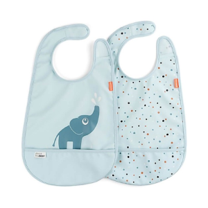 Set da Due Bavaglini Impermeabili con Tasca Deer Friends – Elphee – Bl