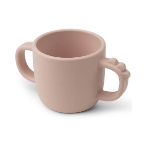 Tazza con 2  Manici in Silicone Alimentare -Peekaboo- Croco – Rosa Cip
