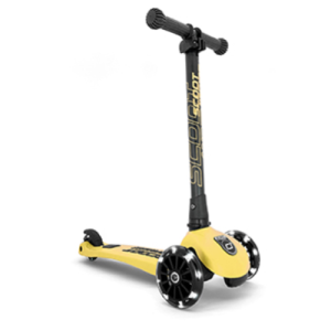 Monopattino richiudibile con ruote luci led giallo limone – lemon Scoot&ride