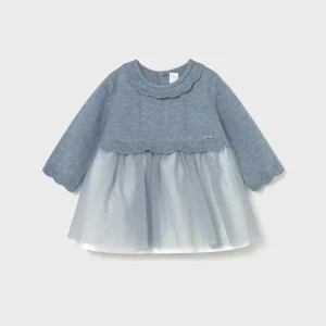 Vestito tricot e tulle