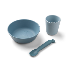 Set Pappa Kiddish First Meal – 3 pezzi – Blu – Done By Deer