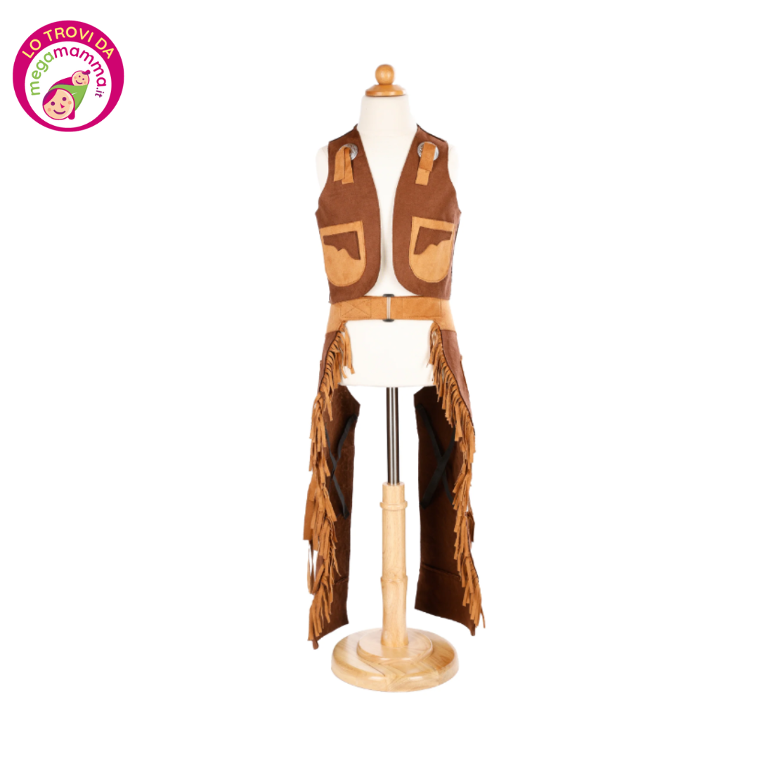 Costume Gilet e Pantalone Cow Boy 5/6 anni – Great pretenders - immagine 3