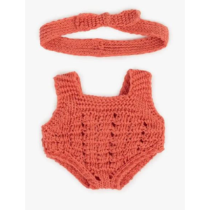 Completo per bambola lavorato a maglia 21 cm – Tutina e fascia per capelli Miniland Educational