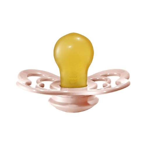 Ciuccio Supreme – Tettarella Simmetrica in Gomma Naturale – Rosso mattone e Rosa cipria Tg.1 Bibs - immagine 4