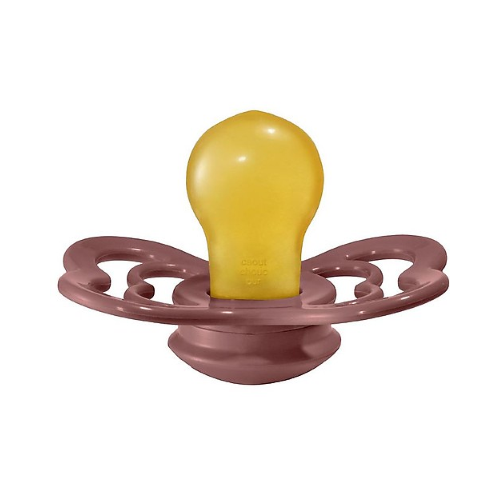 Ciuccio Supreme – Tettarella Simmetrica in Gomma Naturale – Rosso mattone e Rosa cipria Tg.1 Bibs - immagine 6