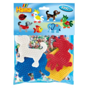 Set di perline termoadesive 3000 pz animali Hama