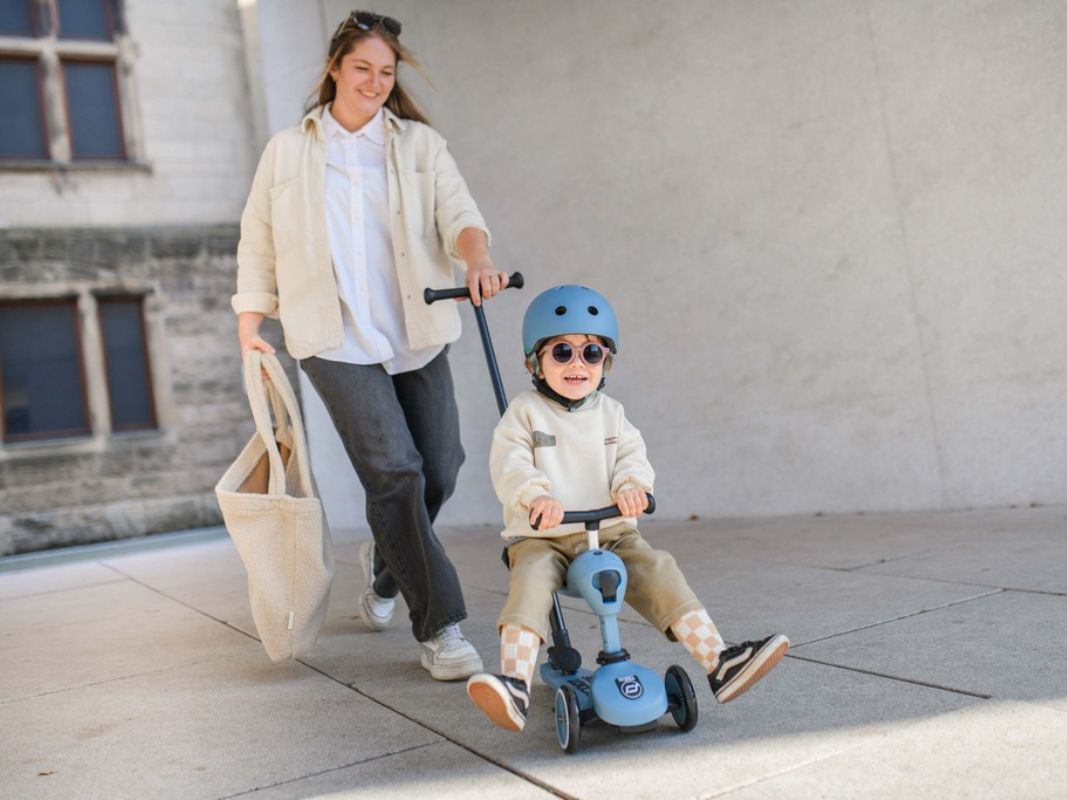 Monopattino a Triciclo con Barra di Spinta Highwaykick 1 Push and Go Steel – Scoot and ride - immagine 4