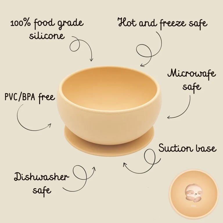 Ciotola con ventosa in silicone - Bradipo Gnawy - immagine 5
