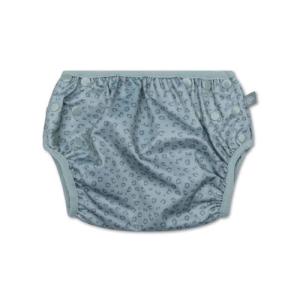 Pannolino lavabile regolabile con bottoni con stampa leopardata verde Swim Essential