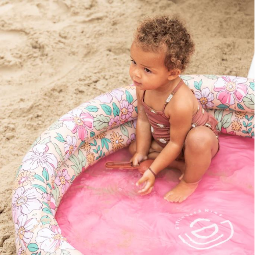 Piscina gonfiabile 2 anelli 100 cm con stampa floreale Swim Essential - immagine 4