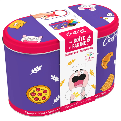 Porta farina in latta Chef club