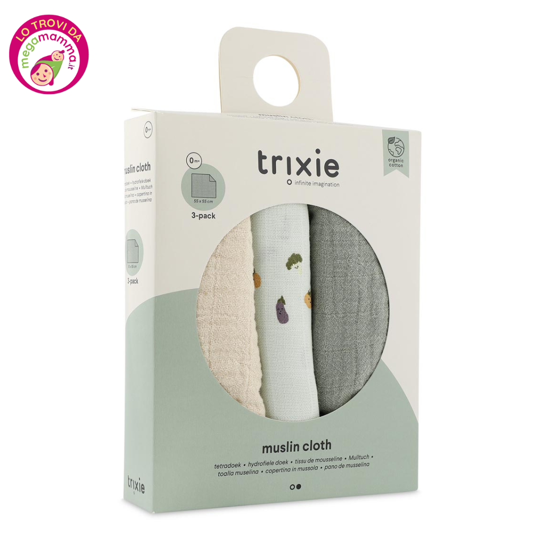 Kit di 3 mussole 55x55cm – ortaggi – Trixie - immagine 3