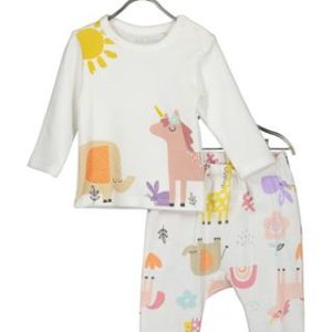 Set 2 pz Maglia e Pantalone Pink Animals – Blue Seven