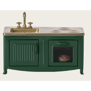 Cucina verde scuro topo Maileg