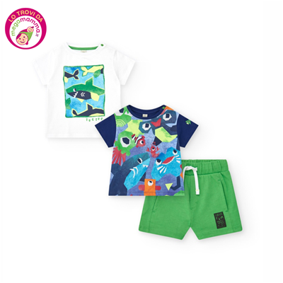 Set 2 T-Shirt e Bermuda Color The Sea – Tuc Tuc