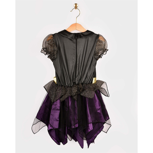 Vestito da streghetta in tullet e velluto con cappello abbinato – tg 6/8 anni - immagine 3