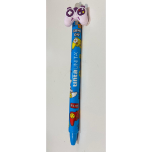 Penna cancellabile blu click clak game joystick Tinta Unita