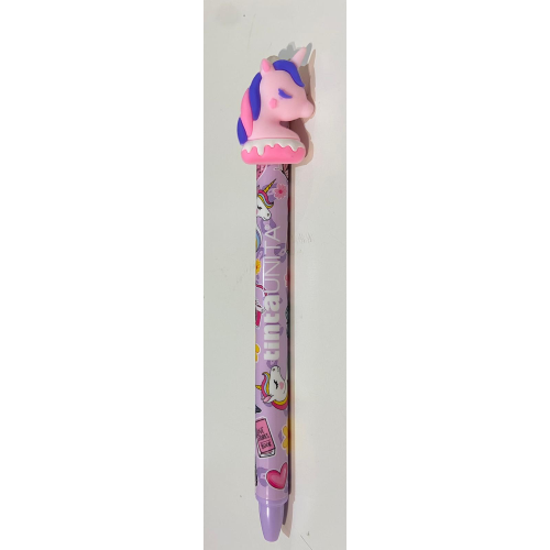 Penna cancellabile blu click clak unicorno lilla Tinta Unita - immagine 2