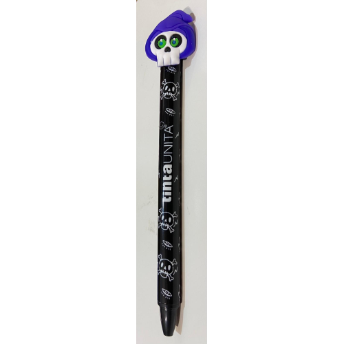 Penna cancellabile blu click clak mostri scheletro Tinta Unita