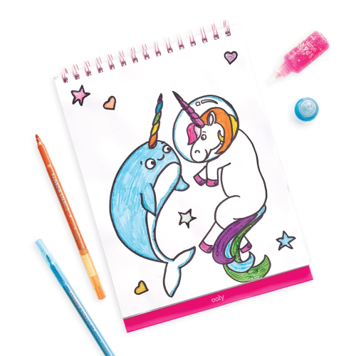 Blocco da disegno rigido con unicorni Ooly - immagine 3