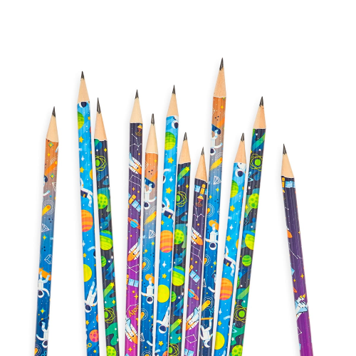 Set di 12 matite con grafite HB con astronauta Ooly - immagine 3