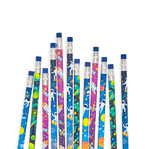 Set di 12 matite con grafite HB con astronauta Ooly - immagine 4